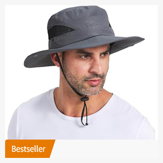 Sun Bucket Hat for Men Women 3” Wide Brim UPF 50
