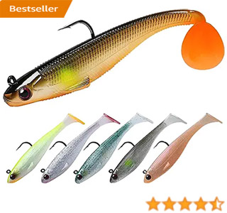 TRUSCEND Pre-Rigged Soft Fishing Lures