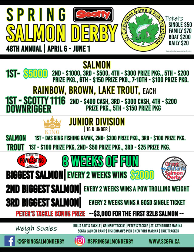 St Catherines 47th Annual Spring Salmon Derby